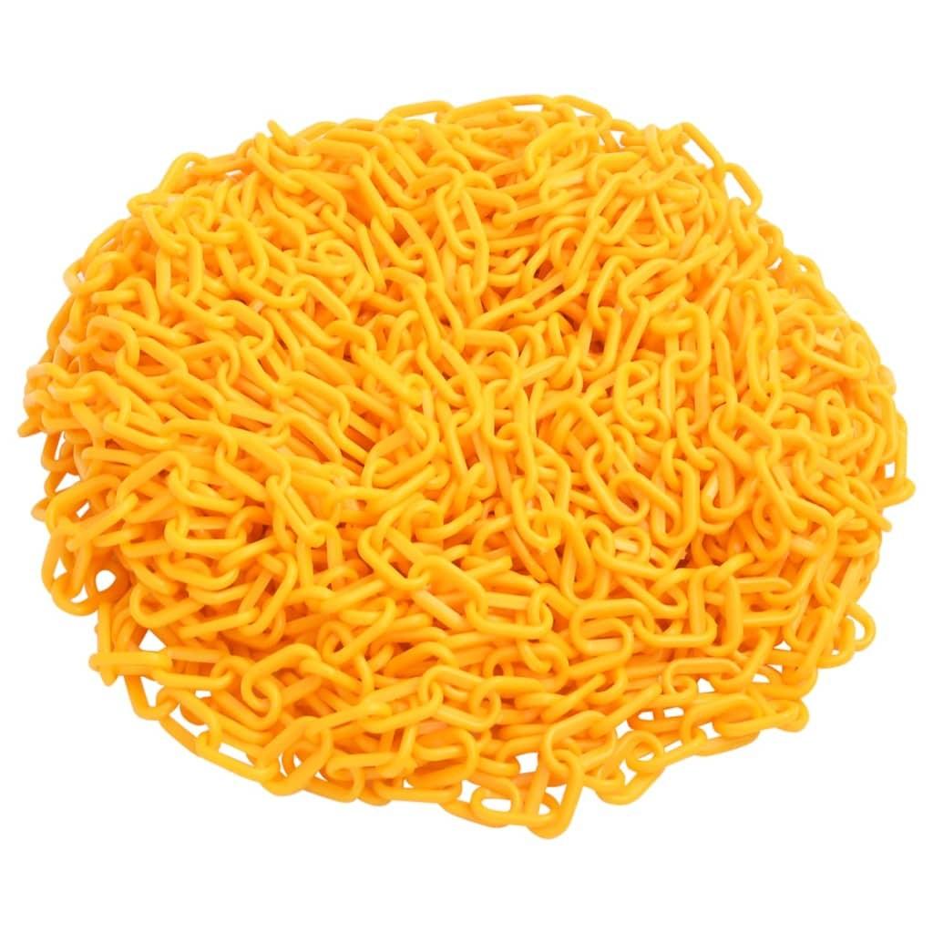 Advarselskæde 100 m Ø6 mm plastik gul billede