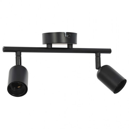 2-vejs spotlampe med glødepærer 2 W E27 sort