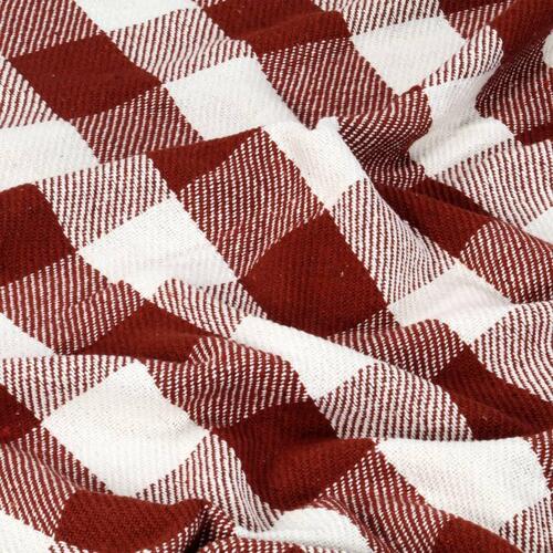 Plaid 125 x 150 cm ternet bomuld stenrød
