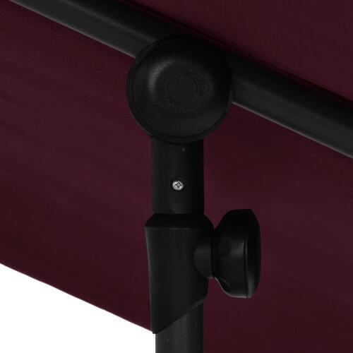 Parasol med aluminiumstang 2x1,5 m bordeauxrød