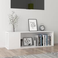 Tv-bord 100x24x32 cm konstrueret træ hvid