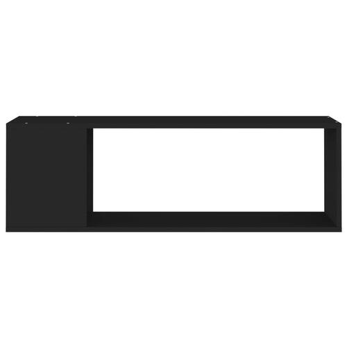 Tv-bord 100x24x32 cm konstrueret træ sort