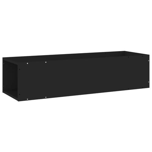 Tv-bord 100x24x32 cm konstrueret træ sort
