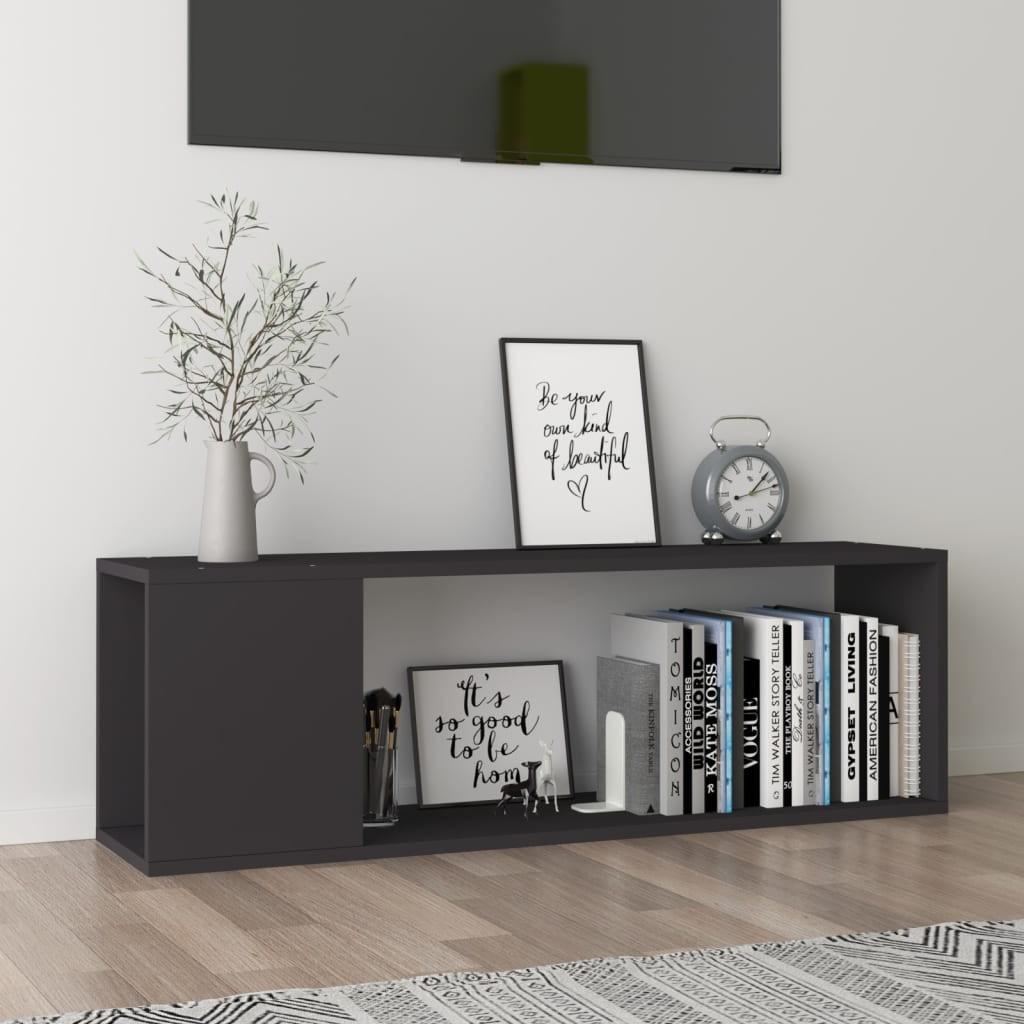 Tv-bord 100x24x32 cm konstrueret træ grå