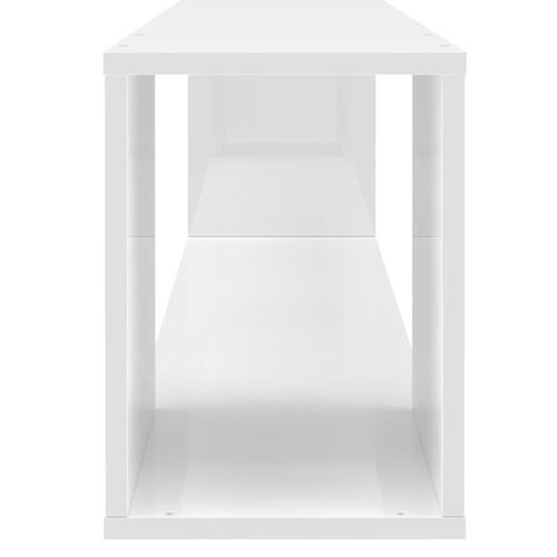 Tv-bord 100x24x32 cm konstrueret træ hvid højglans