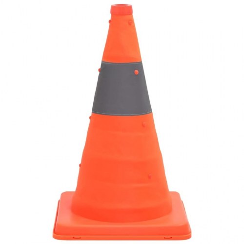 Pop-up trafikkegler - 10 stk. foldbare, 42 cm, orange/grå