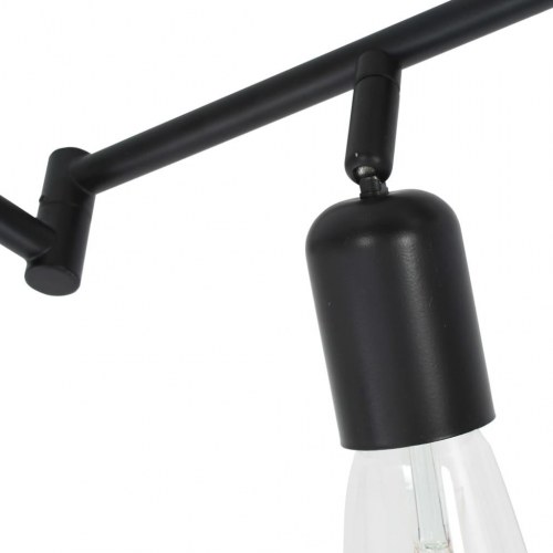 6-vejs spotlampe med glødepærer 2 W 30 cm E27 sort