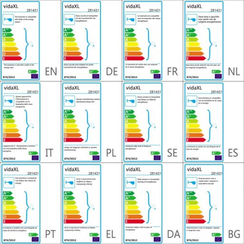 6-vejs spotlampe med glødepærer 2 W 30 cm E27 sort