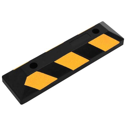 Parkeringsklodser med refleks 2 stk. 56x15x10 cm gummi