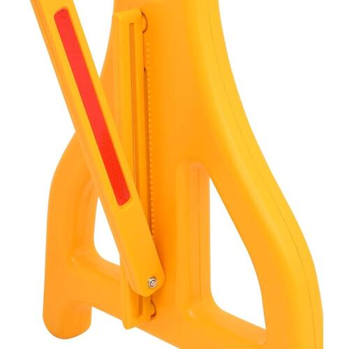 Foldbar vejafspærring 250x38x96 cm gul og sort