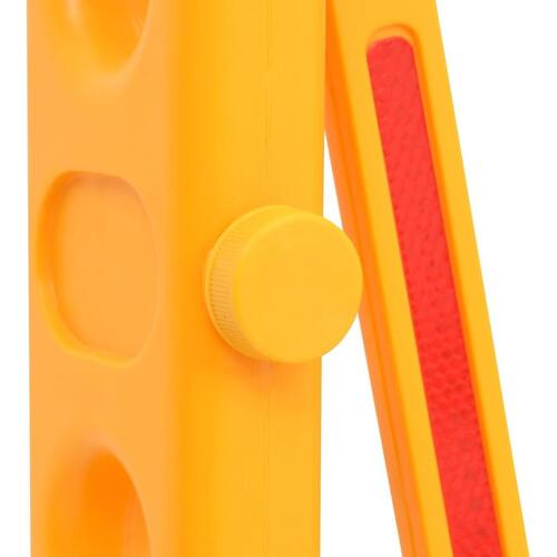Foldbar vejafspærring 250x38x96 cm gul og sort