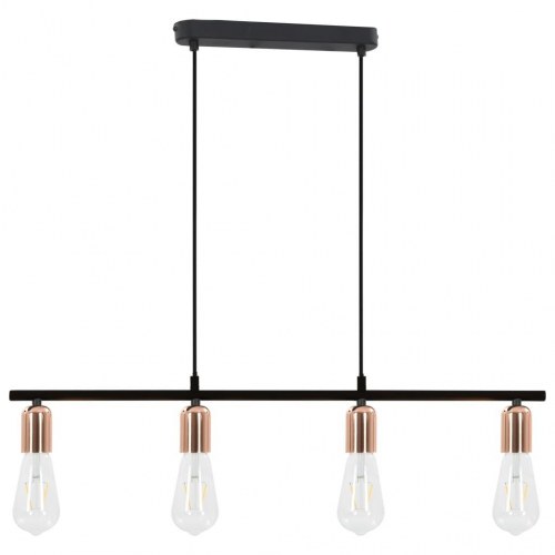 Loftlampe med glødepærer 2 W 80 cm E27 sort og kobber