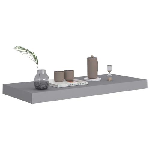 Væghylde 60x23,5x3,8 cm MDF grå