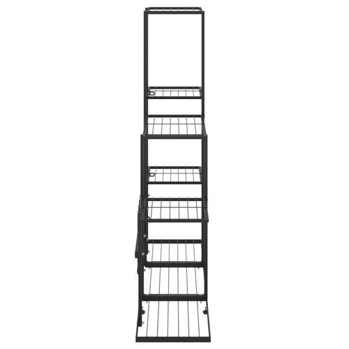 Blomsterstativ 94,5x25x88 cm metal sort