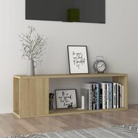 Tv-bord 100x24x32 cm konstrueret træ sonoma-eg