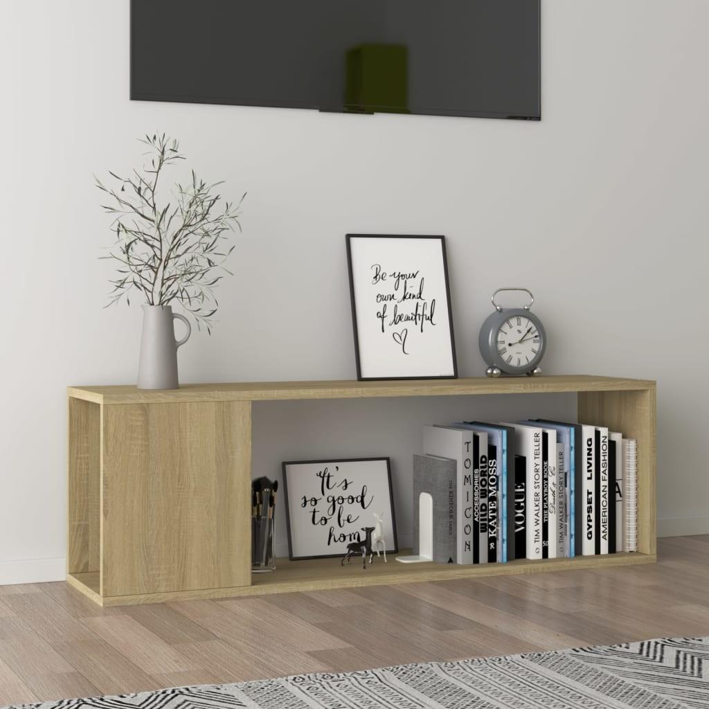 Tv-bord 100x24x32 cm konstrueret træ sonoma-eg