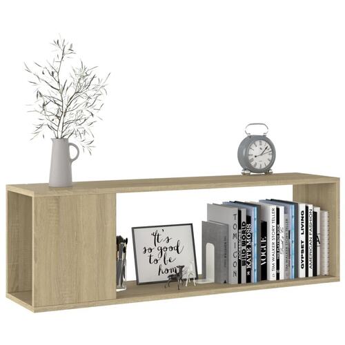 Tv-bord 100x24x32 cm konstrueret træ sonoma-eg