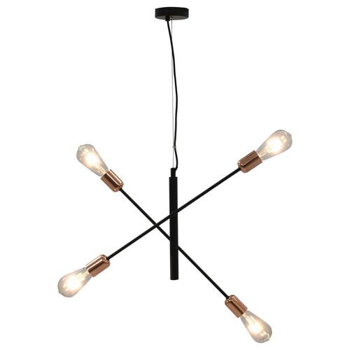 Loftlampe med glødepærer 2 W E27 sort og kobber
