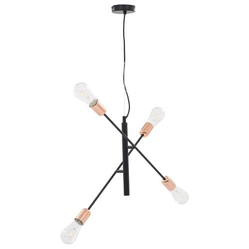 Loftlampe med glødepærer 2 W E27 sort og kobber