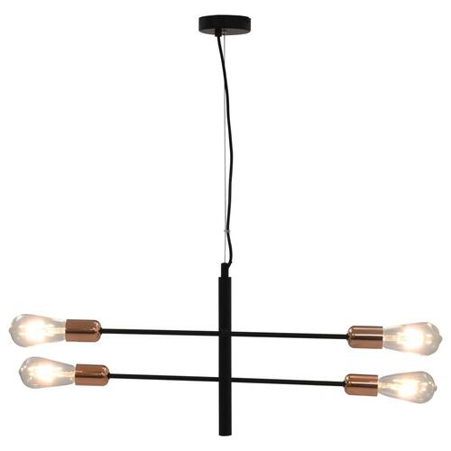 Loftlampe med glødepærer 2 W E27 sort og kobber