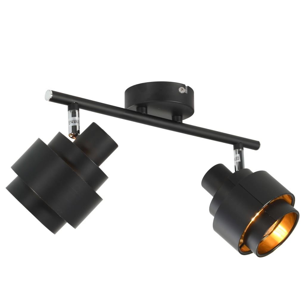 2-vejs spotlampe E14 sort