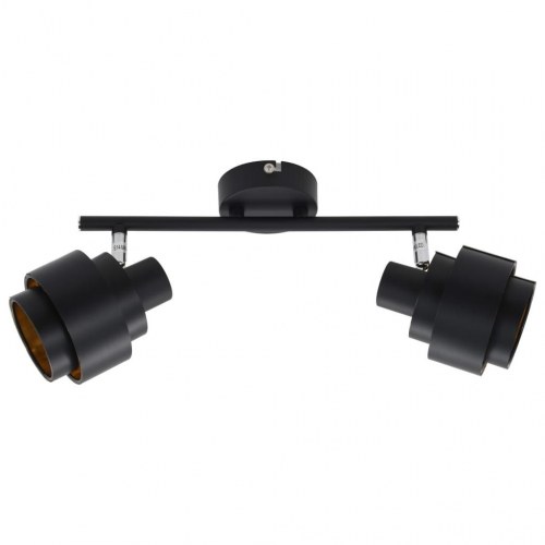 2-vejs spotlampe E14 sort