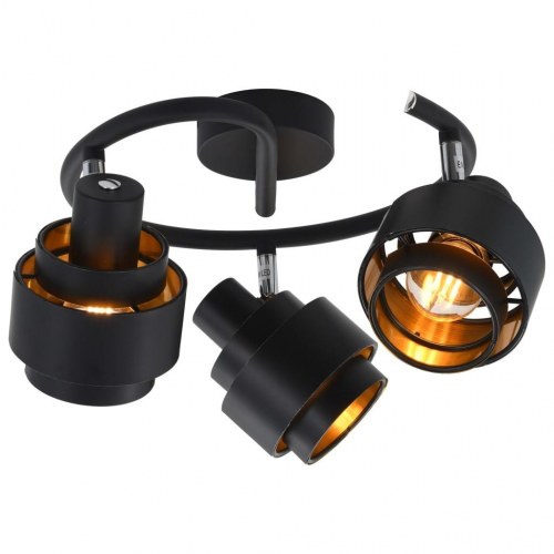 3-vejs spotlampe E14 sort