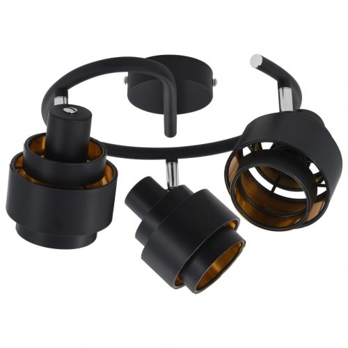 3-vejs spotlampe E14 sort