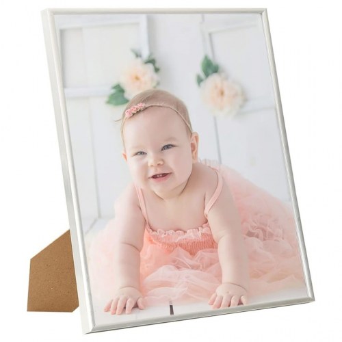 Billedrammer 3 stk. til væg eller bord 40x40 cm MDF sølvfarvet