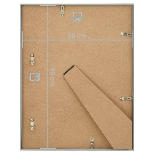 Billedrammer 3 stk. til væg eller bord 50x60 cm MDF sølvfarvet