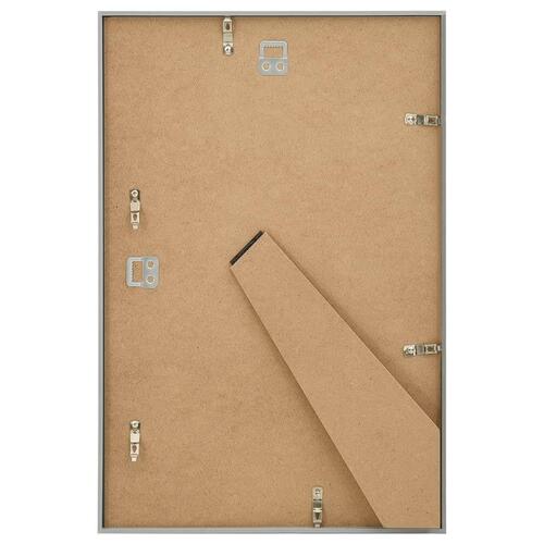 Billedrammer 5 stk. til væg og bord 59,4x84 cm sølvfarvet MDF