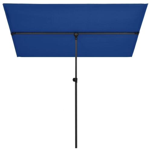 Parasol med aluminiumstang 2x1,5 m azurblå