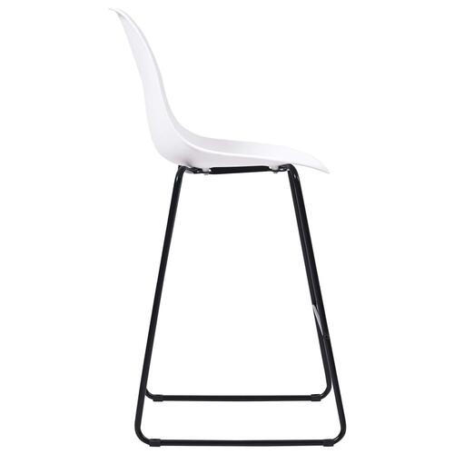 Barstole 2 stk. plastik hvid
