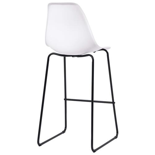 Barstole 2 stk. plastik hvid