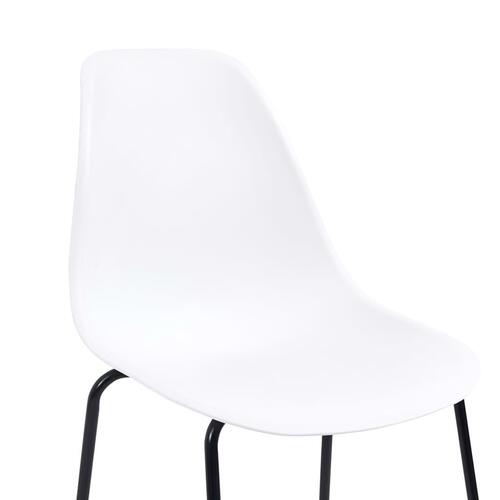 Barstole 2 stk. plastik hvid