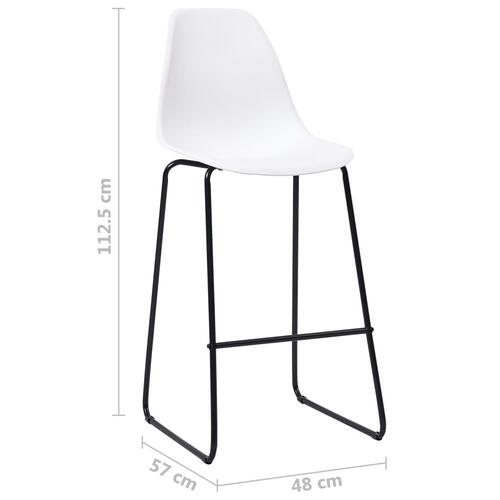 Barstole 2 stk. plastik hvid
