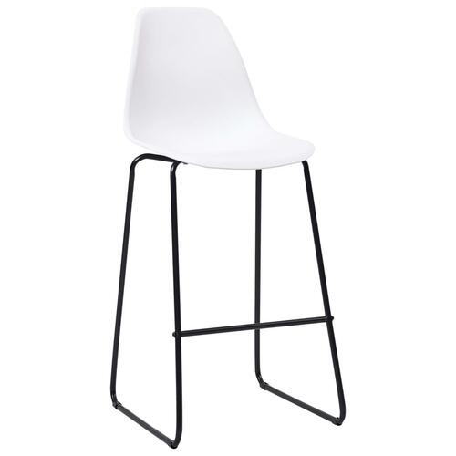 Barstole 4 stk. plastik hvid