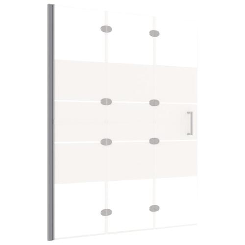 Foldbar bruseafskærmning 100x140 cm sikkerhedsglas hvid