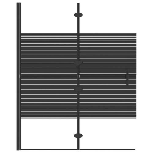 Foldbar bruseafskærmning 100x140 cm sikkerhedsglas sort