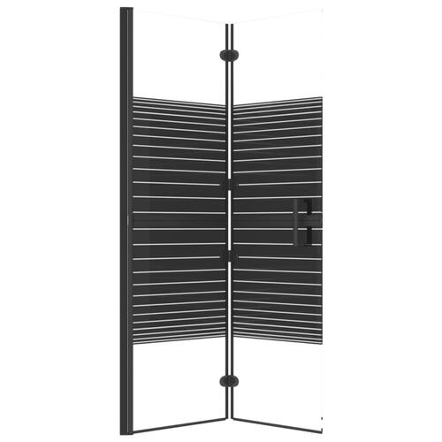 Foldbar bruseafskærmning 100x140 cm sikkerhedsglas sort