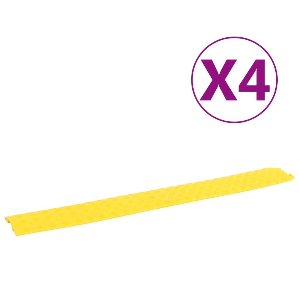 Kabelbeskyttere 4 stk. 98,5 cm ramper gul