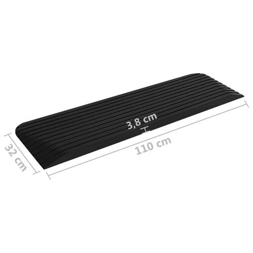 Tærskelramper 2 stk. 110x32x3,8 cm gummi