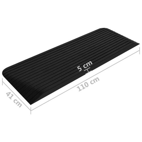 Tærskelramper 2 stk. 110x41x5 cm gummi