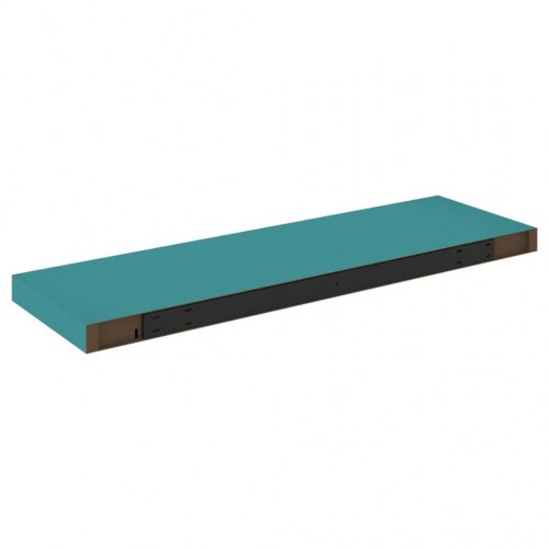 Væghylder 2 stk. 80x23,5x3,8 cm MDF blå