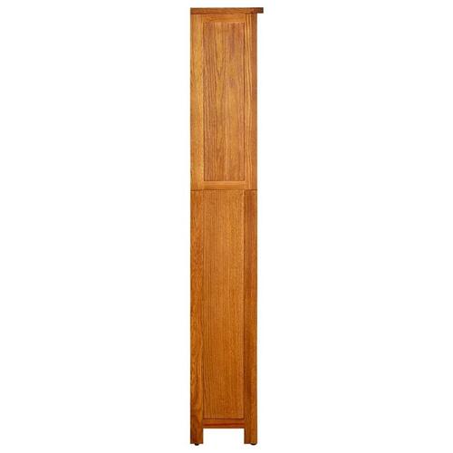 Bogreol med 5 hylder 45x22x140 cm massivt egetræ