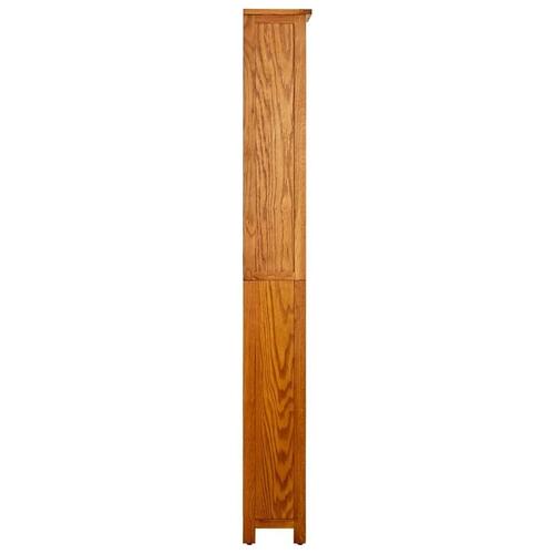 Bogreol med 6 hylder 52x22x180 cm massivt egetræ