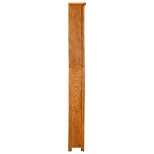 Bogreol med 7 hylder 60x22x200 cm massivt egetræ
