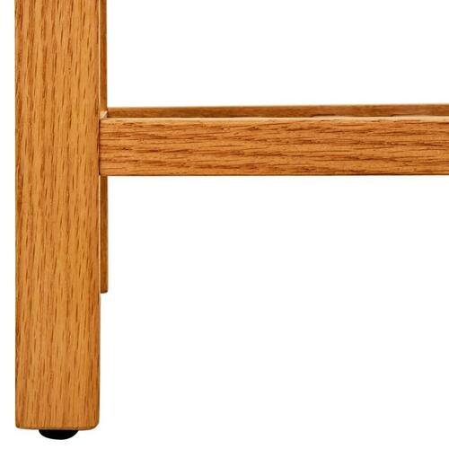 Skostativ med 4 hylder 50x27x80 cm massivt egetræ