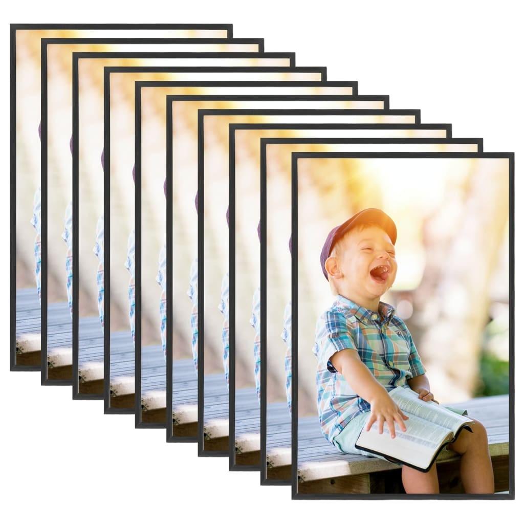 Billedrammer 10 stk. til bord 13x18 cm MDF sort