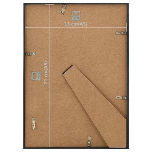 Billedrammer 5 stk. til væg eller bord 15x21 cm MDF sort